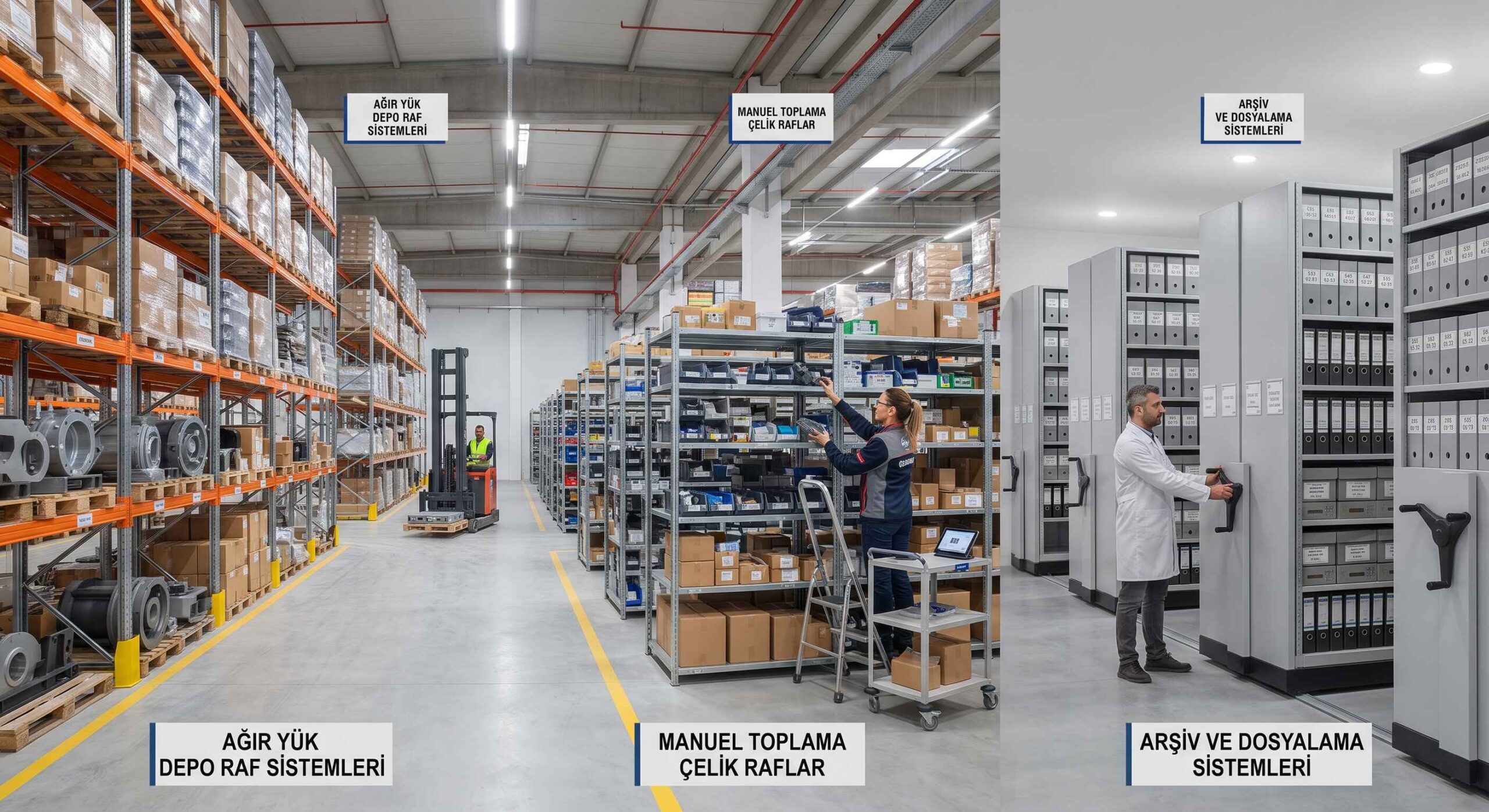 Çelik Raf Sistemleri (Çelik Raf, Depo Rafı, Arşiv Rafı)